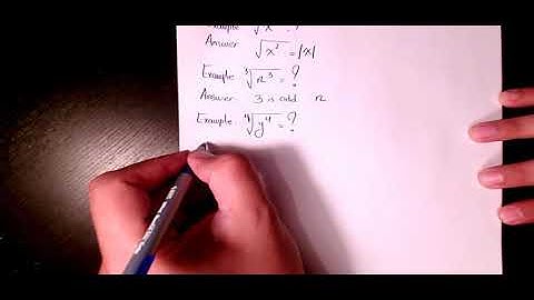 Higher roots   Radicals   Algebra   Simplifying odd and even number   Lesson 1