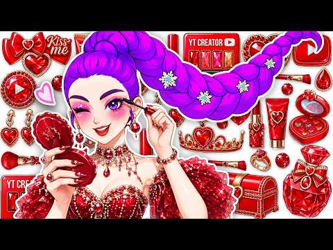 🌸 Paper DIY🌸Rumi x Jinu Hair Salon💄KPop Demon Hunters Colorful Glow Up + Skincare + Makeup