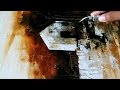 Abstract painting / How to make EASY abstract landscape Demonstration