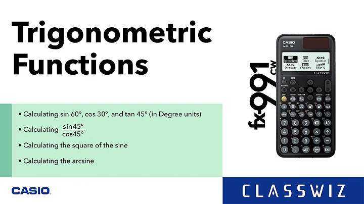 ClassWiz CW Series Calculator Tutorial - Trigonometric Functions