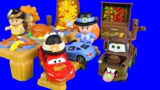 Disney Pixar Cars Lightning McQueen & Mater Give Thanksgiving Thanks And Visit Pilgrims
