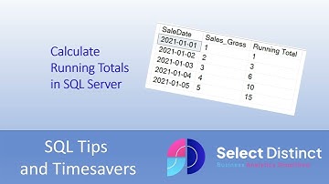 SQL Tips Calculate Running Totals
