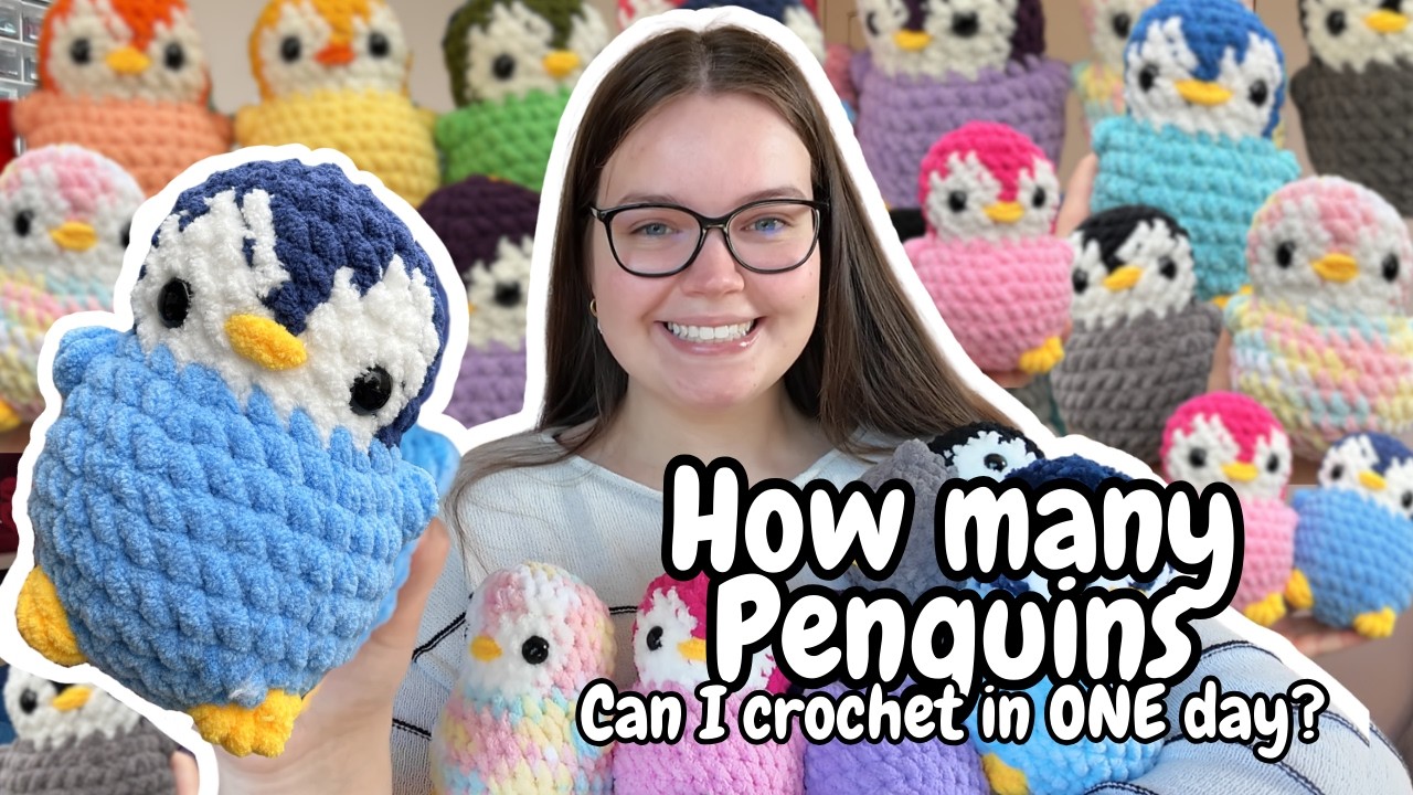 How many Penguins can I make in 1 Day?!? - Crochet Challenge 🐧 - YouTube
