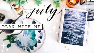 PLAN WITH ME | July 2020 Ocean Waves Bullet Journal Setup ✨