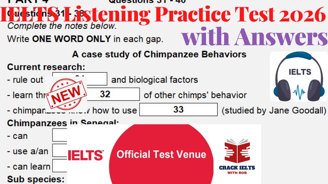 IELTS Listening Actual Test 2026 with Answers | 18.02.2026 - YouTube