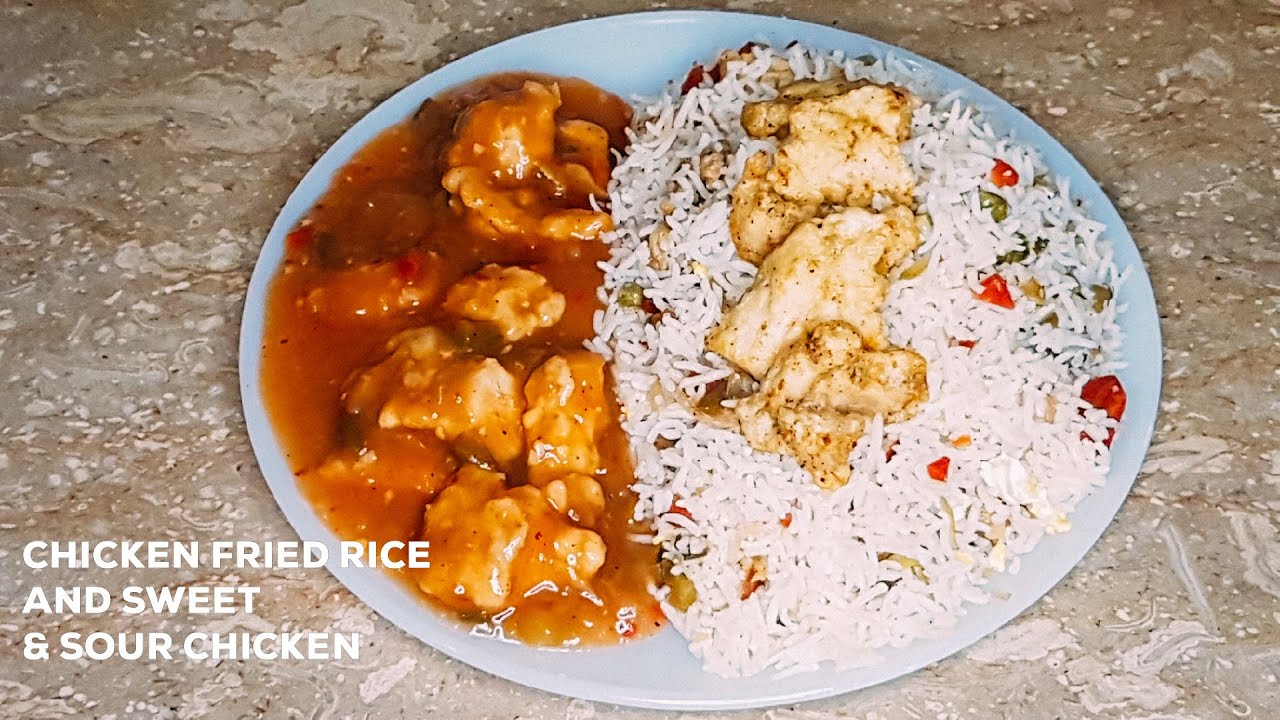 CHICKEN FRIED RICE AND SWEET & SOUR CHICKEN  RECIPE | NEELAMJEE COOKING CHANNEL #8  
