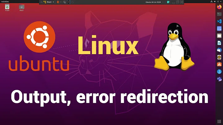 standard output redirection in linux | error redirection in linux | stdin, stdout and stderr