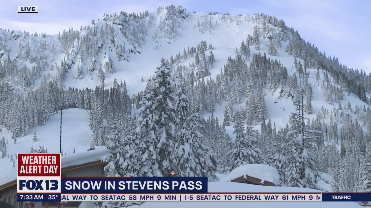 More snow at Stevens Pass | FOX 13 Seattle - YouTube
