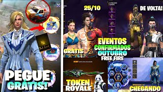 EVENTOS CONFIRMADOS DE OUTUBRO FREE FIRE! NOVOS CONJUNTOS GRÁTIS, INCUBADORA DE VOLTA,EVENTOS E MAIS