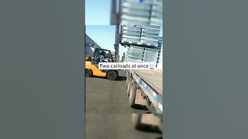 Amazing forklift skill /unloading 4 pallets #forklift #rental #abudhabi #contact www.abhauae.com