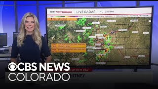 Storms move across Colorado's Front Range on Thursday, some severe