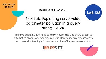 24.4 Lab: Exploiting server-side parameter pollution in a query string | 2024