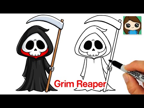 How to Draw the Grim Reaper Easy 💀Halloween Art