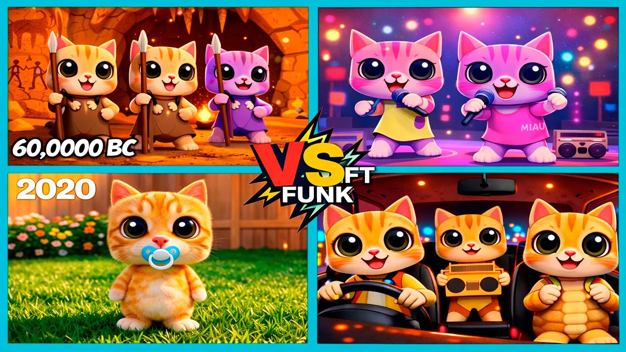 Evolution of MONTAGEM MIAU – From Prehistoric Cats to Funk Legends 🐱🔥 | Italian Brainrot Meme