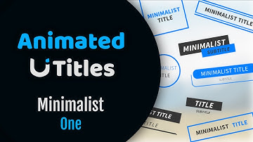 Animated Titles - Minimalist One - UI Titles Pack for DoozyUI - Unity