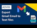 How to Export Gmail Emails to Text Files (.txt) | Advik Software