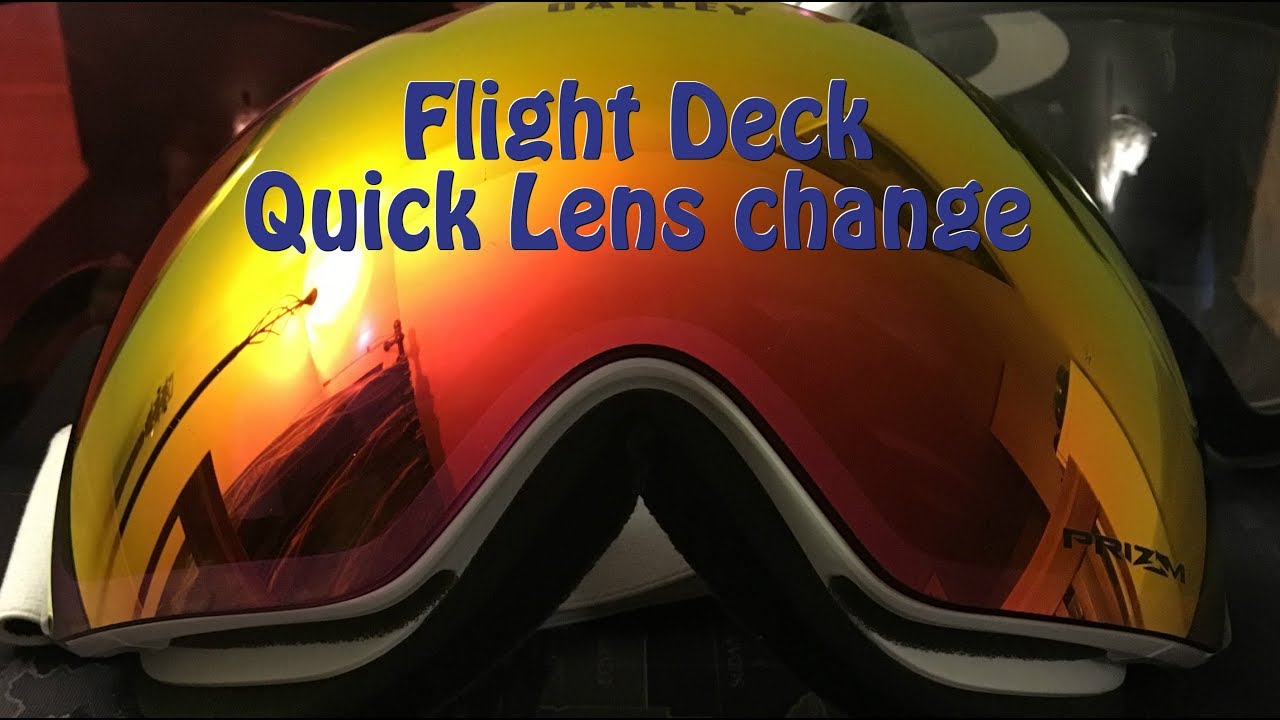 changing oakley flight deck lenses