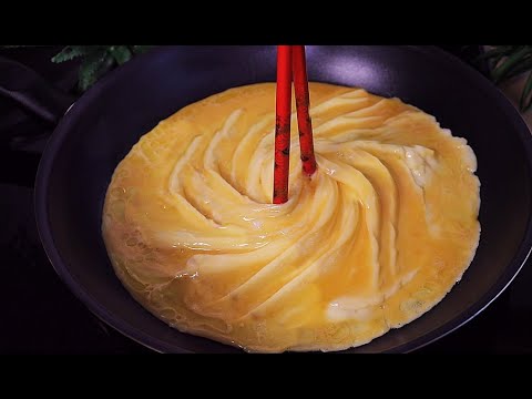 tornado Egg Tortilla. New breakfast recipe. Egg.