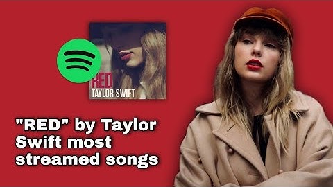 Red by Taylor swift most streamed songs on Spotify