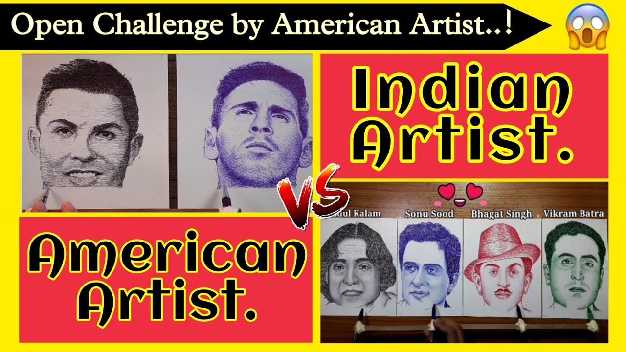 Open Challenge by American Artist..! Indian Artist vs American Artist../
