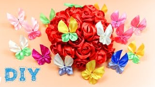 Ð‘ÐÐ‘ÐžÐ§ÐšÐ˜ Ð¸Ð· Ð›ÐµÐ½Ñ‚ Ð¡Ð²Ð¾Ð¸Ð¼Ð¸ Ð ÑƒÐºÐ°Ð¼Ð¸ / Ribbon Butterflies Tutorial / âœ¿ NataliDoma