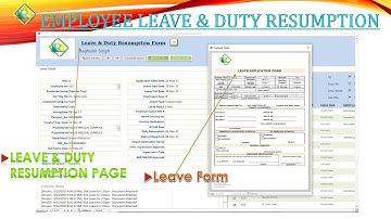 25. How to Make Leave & Duty Resumption in HR Software-- MS Access--Hindi