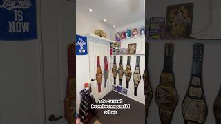 The current wwe set up at the boomboomroom131 #wwe #wwf #wwwf #collector #wwebelts #reymysterio