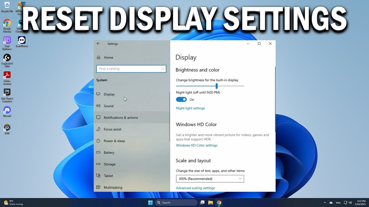 Display Reset Command How To Reset Display Settings to Default in Windows 10 - Easy Fix - YouTube