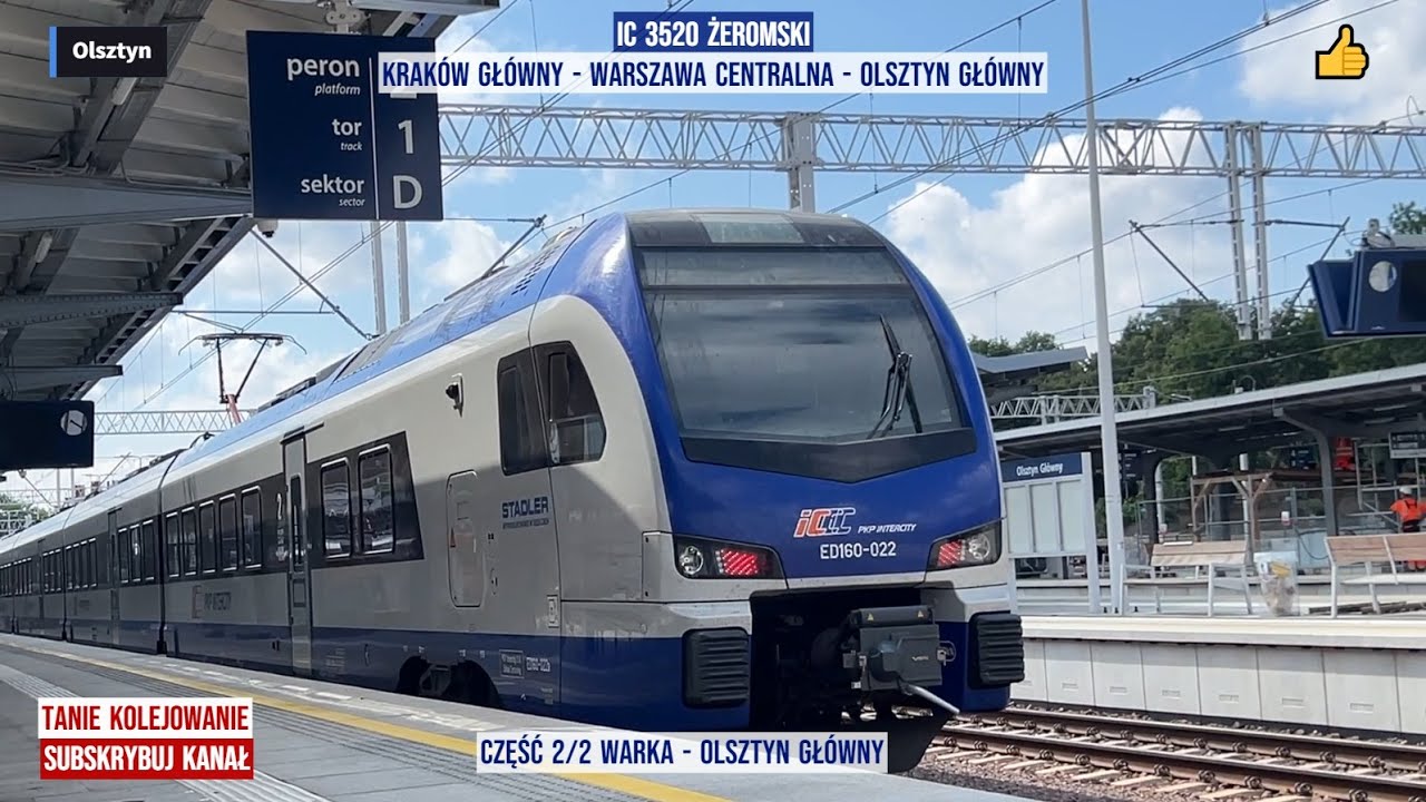 Pociąg Jadący Z Dworca Kraków Główny Do Kołobrzegu Pociąg Train Zug IC 3520 ŻEROMSKI Kraków Główny - Warszawa Centralna