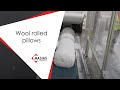 Wool rolled pillows  rollpillow technology by masias maquinaria