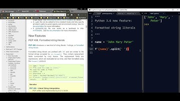 Python 3.6 - Formatted String literals