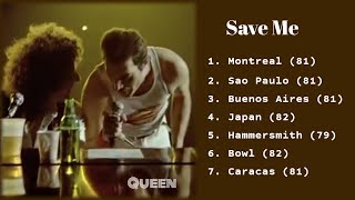Queen - Save Me Live 7 Compilation (for Freddie and Brian)