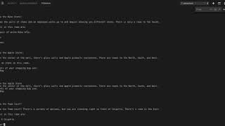 text adventure game demo screenshot 1