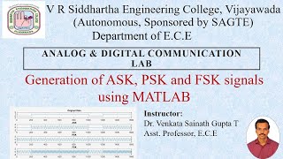 ADC Lab - Generation of ASK, PSK and FSK signals using MATLAB