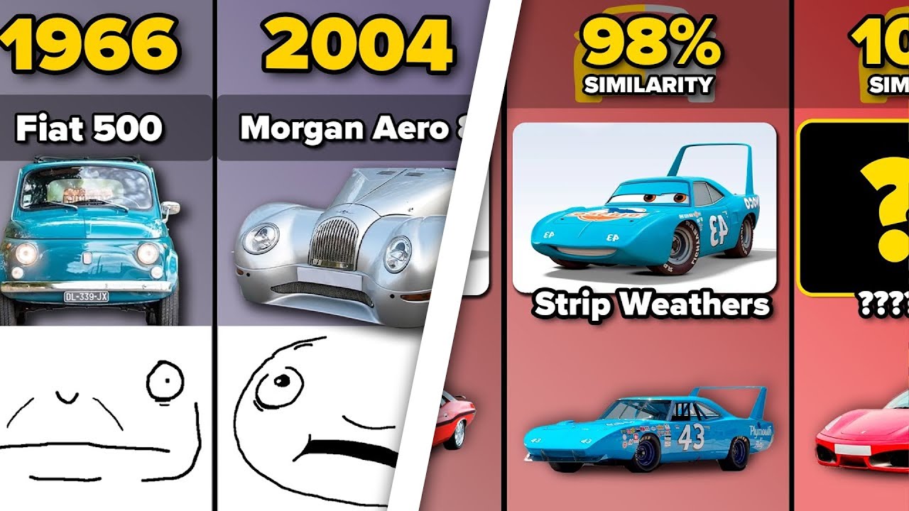 BIG COMPARISON OF CARS: Cars characters, Funny Car Faces and Lego Cars