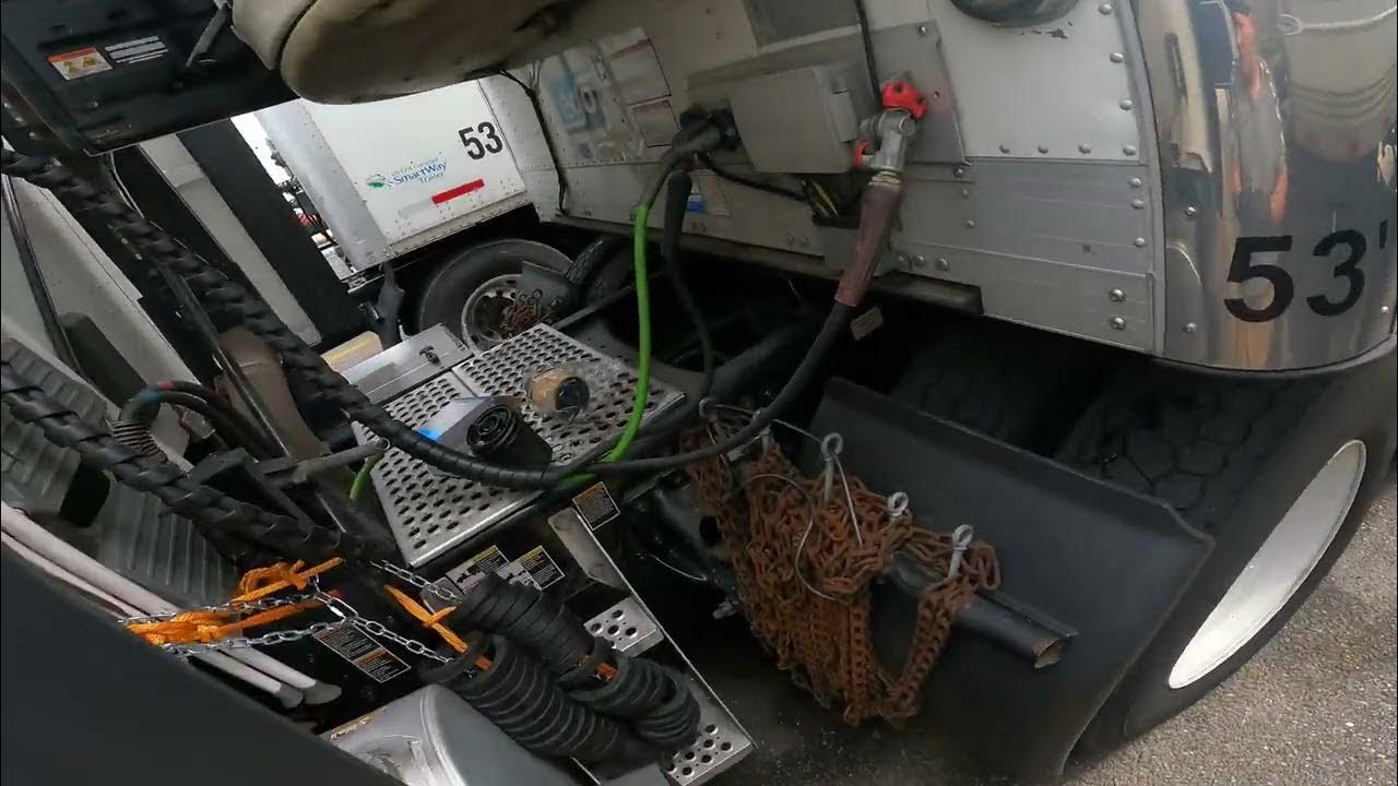 Changing fuel filter on thermo king and changing shocks on trailer