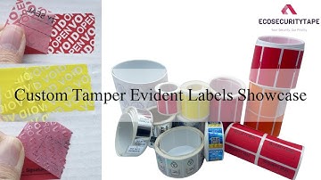 Custom Tamper Evident Security Labels Showcase By EcoSecurityTape