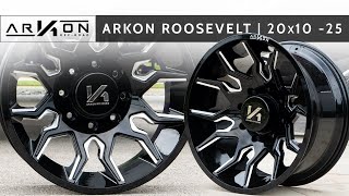ARKON Roosevelt 20x10 -25 | Gloss Black & Milled