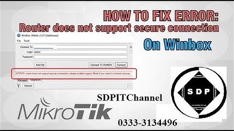 Mikrotik Router does not support secure connection Winbox| Router setup|mikrotik router installation