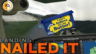 Windy landings in  Microsoft flight simulator
