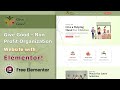 Give Good - Non Profit Organization WordPress Website Elementor Template Kit Setup Guide