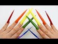 Learn Colors 10 Rainbow Nail Polish Colour with Reverse Rainbow Double Thumbkin Top Compilation Kids