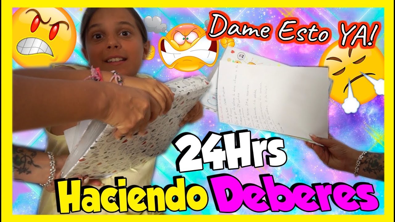😱 24 HORAS HACIENDO DEBERES Broma a mi mama Daniela Golubeva