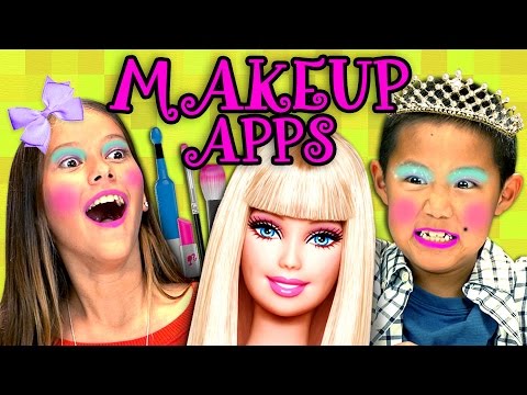 KIDS PLAY MAKEUP APPS?! (Kids React: Gaming)