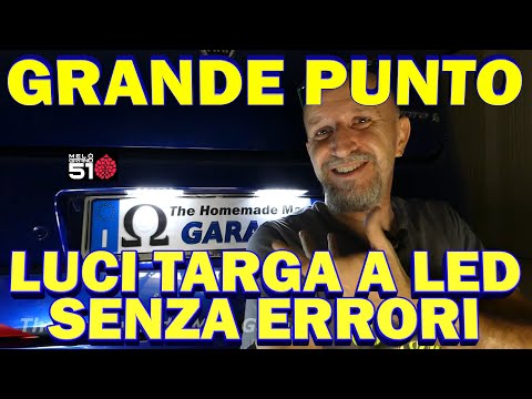 Luci targa led SENZA ERRORI su Fiat Grande Punto, by Melograno51