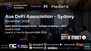 Aus DeFi Association (Sydney) - 22nd November 2023