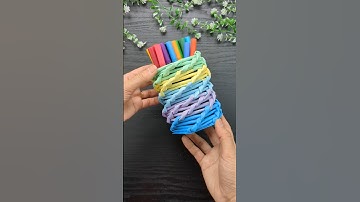 Pen/ Pencil holder made with paper #diy #shorts #PaperCrafts