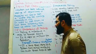 Problem Solving | Test Data | Importance of Testing | Computer Science | Class 9th