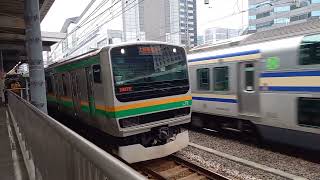 JR東日本E231系U518編成　品川駅12番線発車　20240324 093641