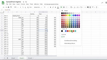 Spreadsheet Algebra: A bit of fun with Spreadsheet [I am no expert but...][Grade 7 & 8]